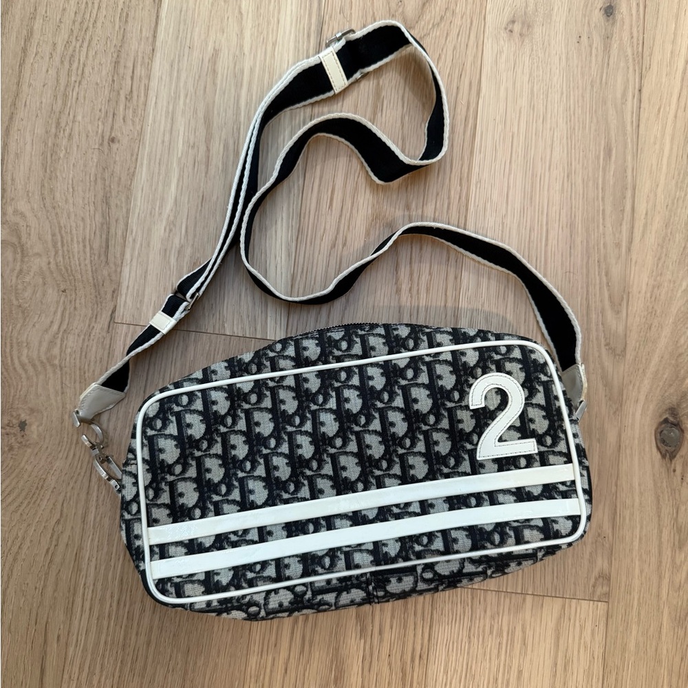 Authentic RARE Dior Monogram Trotter Crossbody Bag